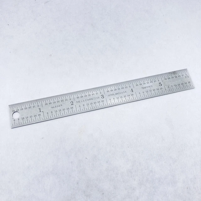 Starrett 604R-6 6" Rule without Hook
