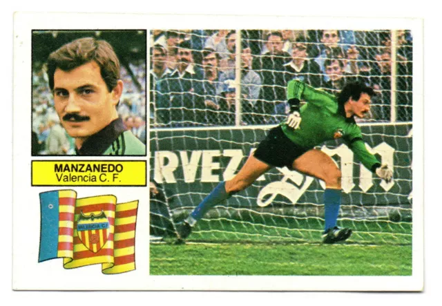 Manzanedo - Valencia C. F. 1982-83 Cromo Este Panini Liga 82/83
