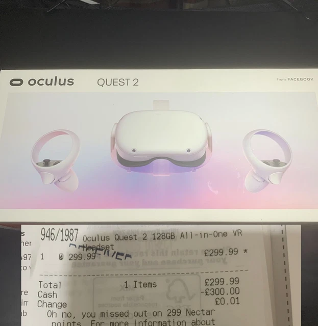 META OCULUS QUEST 2 128 GB Advanced VR Headset Argos Breakdown Care+Accessories £209.99