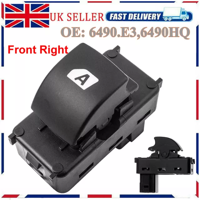 6490.hq Front Right Electric Window Switch For Citroen Berlingo