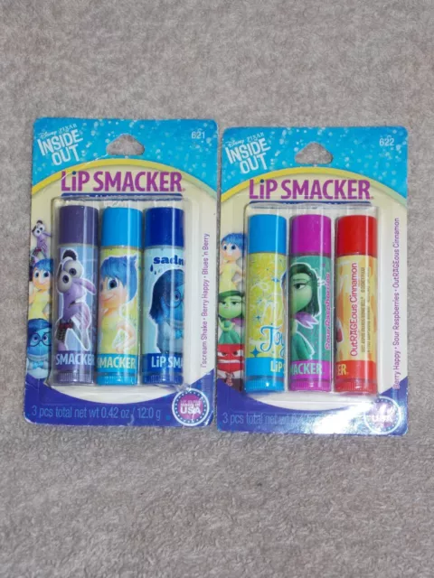 3 Lip Smacker Disney Pixar INSIDE OUT Choose Your Favorite Lip Balms .42 oz New