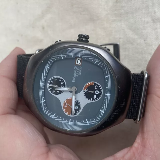 TIMBERLAND STEEL WR100M Chronograph Mens Quartz with date 11.50