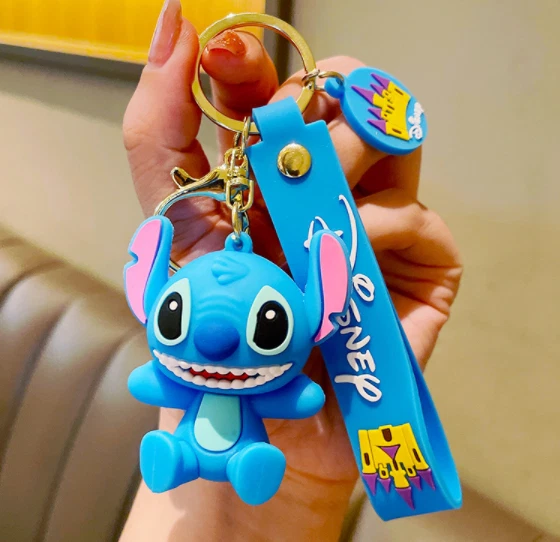 2024 NEW DISNEY Baby Stitch 3D PVC Bags Hanger Pendant Toys Keychains