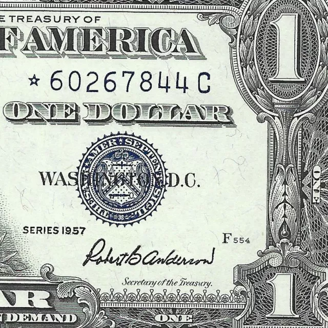 1) $1 SILVER CERTIFICATE *⭐️STAR NOTE⭐️* 1957 or 57a GEM UNCIRCULATED SUPER NICE
