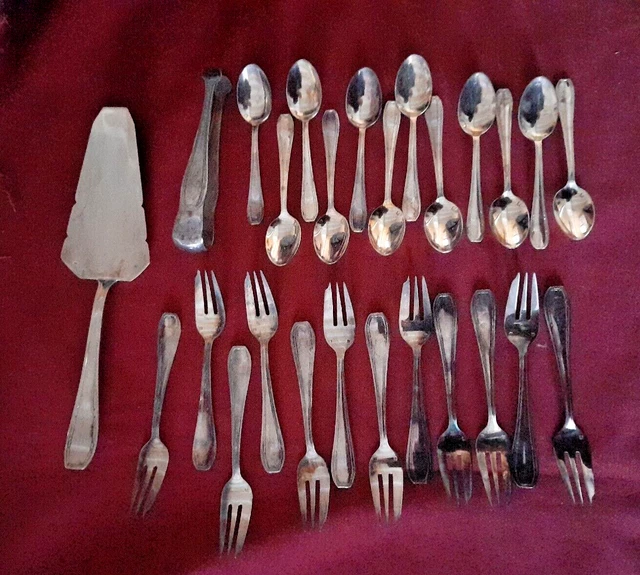 ERCUIS MODÈLE SULLY 10 couverts de table 20 pièces, métal argenté