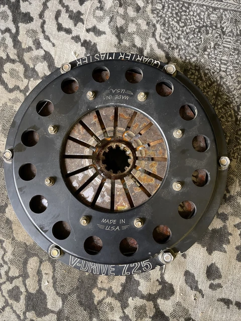 QuarterMaster V-Drive Double 2 Disc 7.25 Clutch 10 Spline SBC 2 PIECE rear main