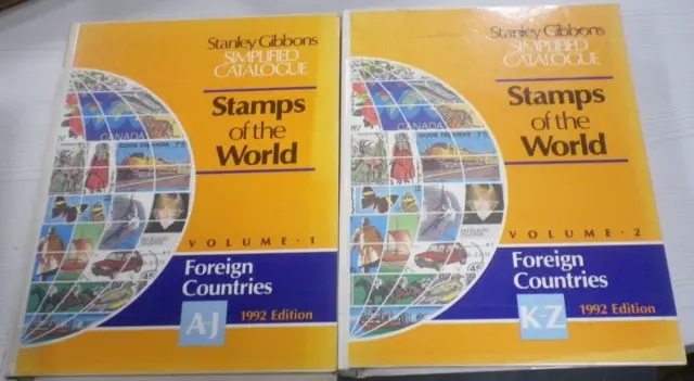 Stanley Gibbons Stamps of the World Simplified Catalogue 1992 (2 volumes)