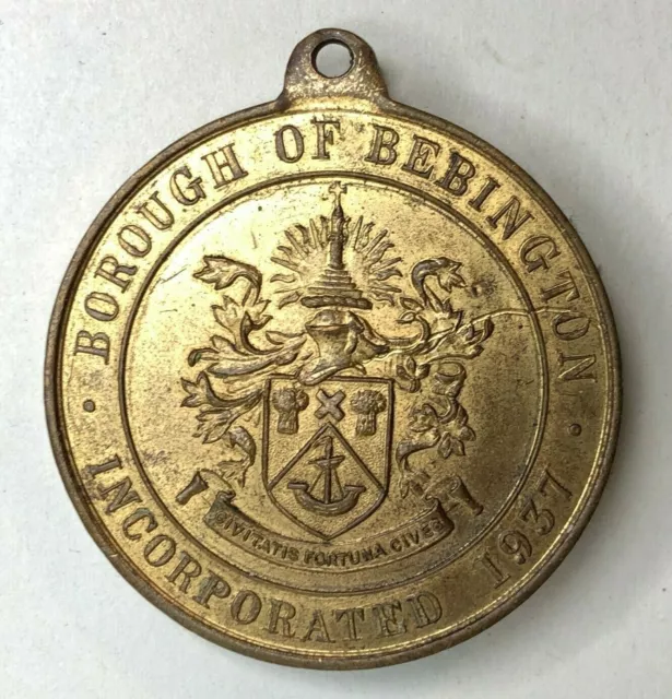 1937 Borough of Bebington Charter Medal Viscount leverhulme 38 mm
