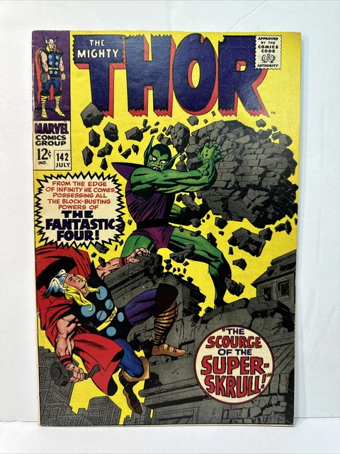 The Mighty Thor #142 Super-Skrull Marvel Comics 1967 Fn+ 6.5