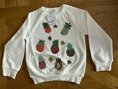 Next Girls Cream Sweatshirt - Pineapple Design - Brand New With Tags - Age 7