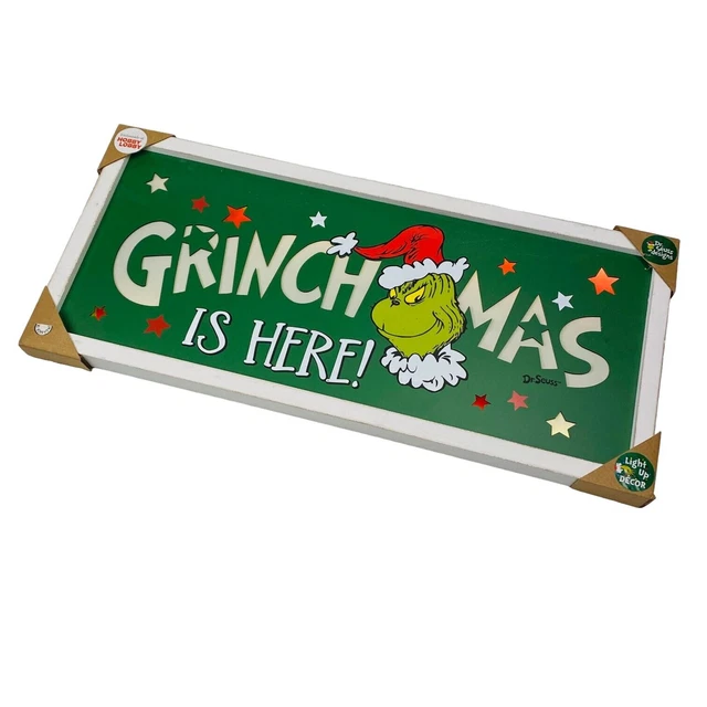 HOBBY LOBBY DR Seuss Grinch Grinchmas Is Here Christmas Light Up Wall