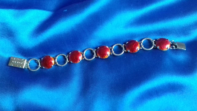 Bracelet En émaux De Limoges Signé R. Gulet - Vintage - Occasion