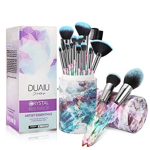 Pennelli Trucco FILY DUAIU 15 Pennelli Make Up premium Set di manici in cristall