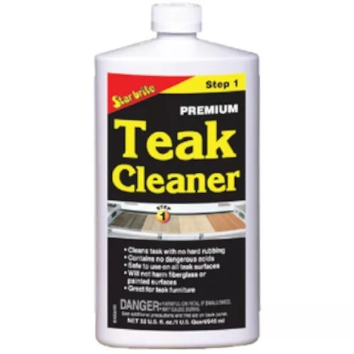 Star Brite Premium Teak Cleaner - 16oz Bottle for Beautiful Boat Decks