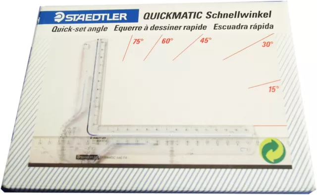 Staedtler SET Quickmatic Schnellwinkel 66015 Zeichenplatte Mars 661+ Linoscript 2