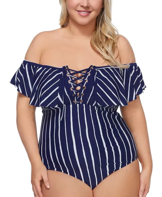 Raisins Curve SHORE THING Cubana Plus Size One Piece Swimsuit, US 16W