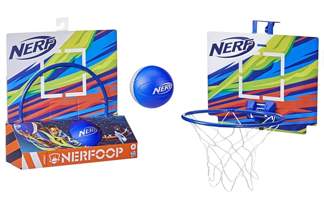 NERF Nerfoop - The Classic Mini Foam Basketball & Hoop - Indoor & Outdoor Play