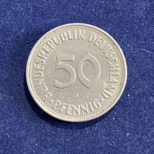 German  Deutschland 1974 (J)  50 Pfennig Coin