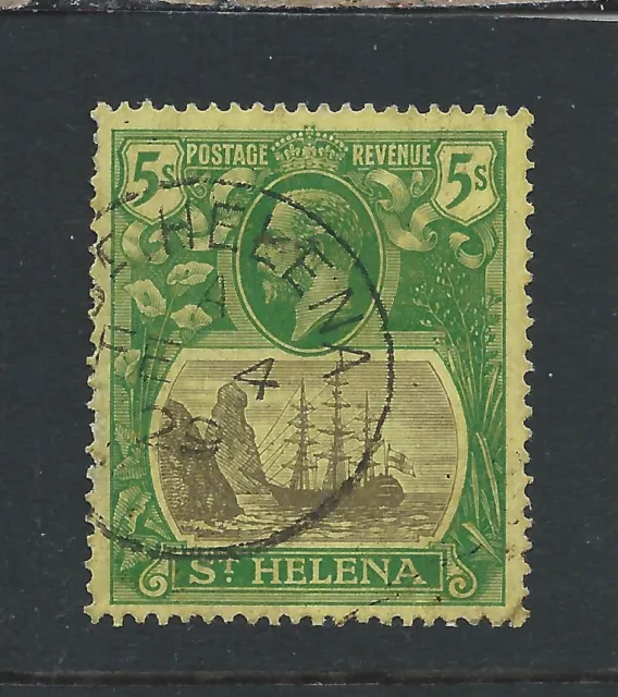 ST HELENA 1922-37 5s GREY & GREEN/YELLOW USED SG 110 CAT £95