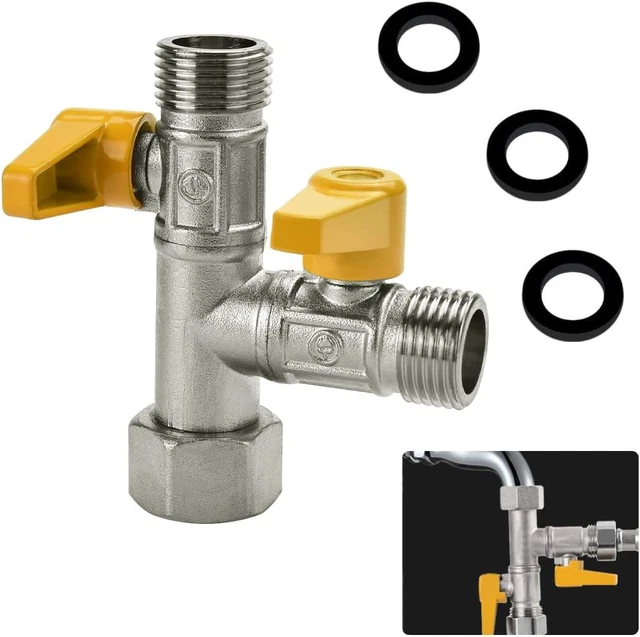 Wenrero Valvola Interruttore Valvola Diverter Doccia 3 Vie, Braccio Doccia Ottone Solido G1/2