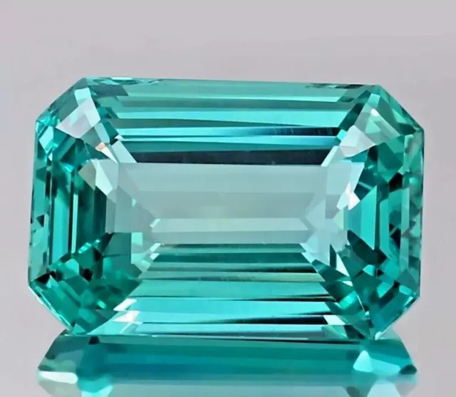 NATURAL Green Blue Sapphire Certified 80.60 Ct AAA+ Emerald Cut Loose Gemstone