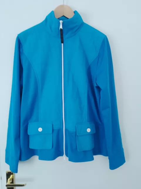 Swing out Sister wind golf jacket. Fleece backed stretch fabric. Large.