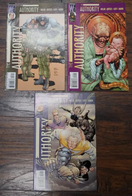 The Authority # 14 15 & 16 🔥Wildstorm Comics 1999 DC Book Set Run lot of 3