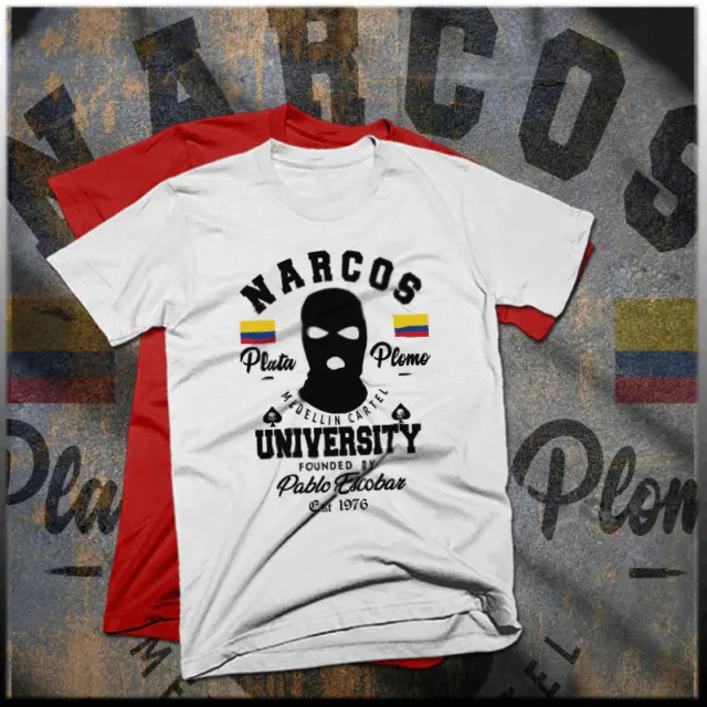 Pablo Escobar T-shirt Medellin Cartel Kingpin Plata O Plomo Gangster Narcos tee