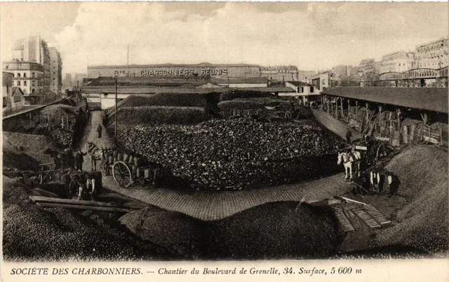 CPA PARIS (15e) SOCIETE DES CHARBONNIERS. Chantier du Bd de Grenelle (563310)