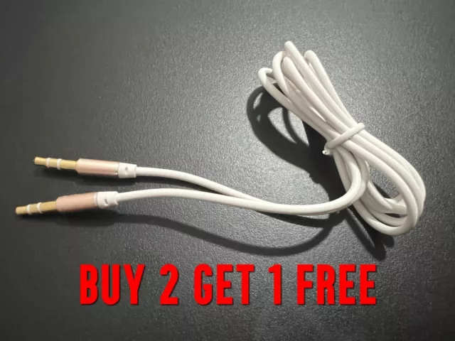 Headphone Aux Cable Audio Lead 3.5mm Jack to Jack Stereo PC Car Male 1m