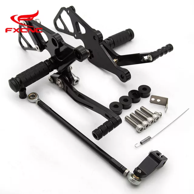 CNC Rearset Footrest Footpegs Foot Peg Pedal Set Racing For MT-07/FZ07 2013-2022 2