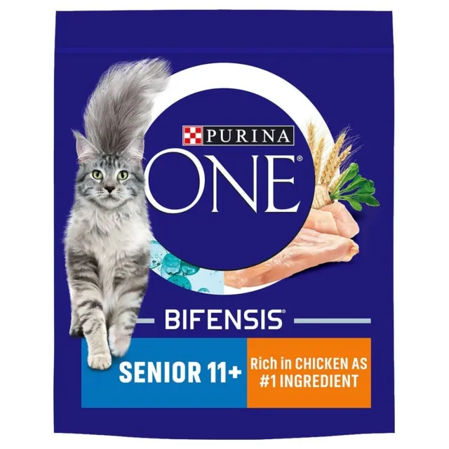 Purina ONE Senior 11+ Adult Dry Cat Food Chicken & Whole Grains (All Sizes)