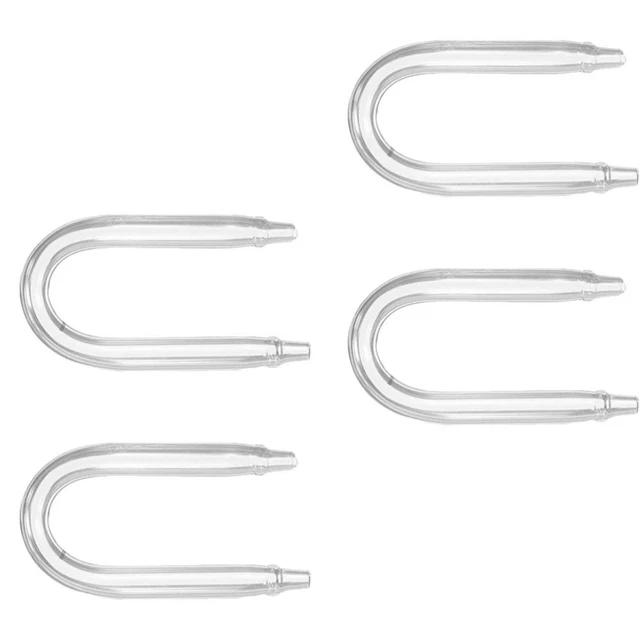 4 piezas tubo de reacción para acuario accesorios de codo para tanque de peces en línea CO2