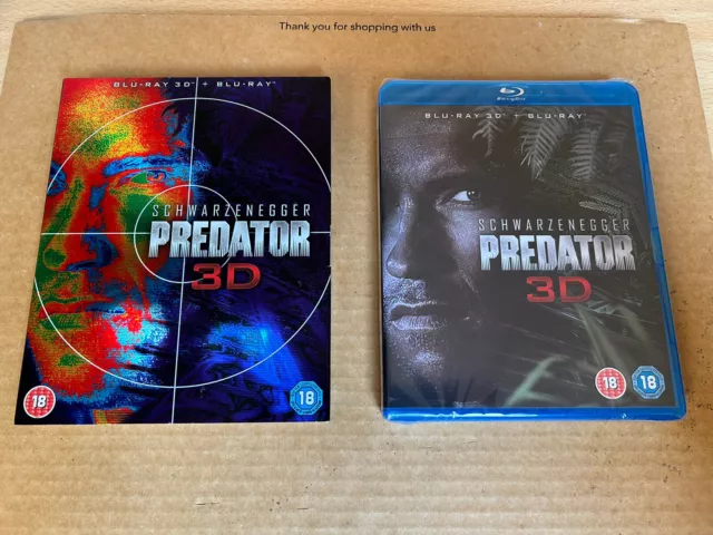 Predator 1987 3D & 2D Blu Ray Arnold Schwarzenegger NEW & SEALED With Slipcase