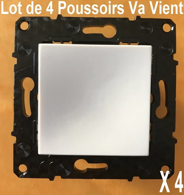 Arnould  Evolution Blanc,Lot de 4 Mécanismes de Poussoir Va et Vient