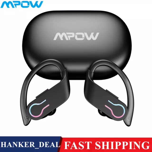 MPOW Bluetooth TWS Wireless Earphones Earbuds Stereo Sports Headphones Ear Hook