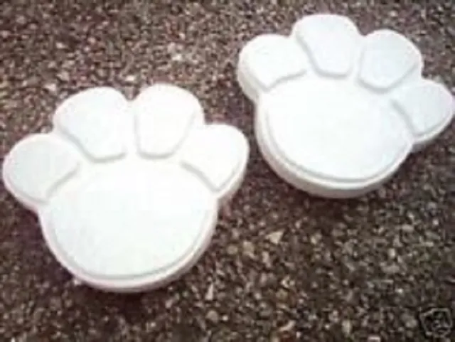Juego de moldes de impresión de patas 2 moldes de plástico de yeso de concreto para perros gatos 6"" x 6"" x 1"" cada uno