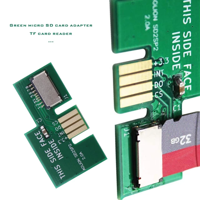 SHEAWA Adattatore Micro SD SD2SP2 Per Gamecube, Lettore TF Per Nintendo, Compatibile Con Swiss GBI, Verde - 2