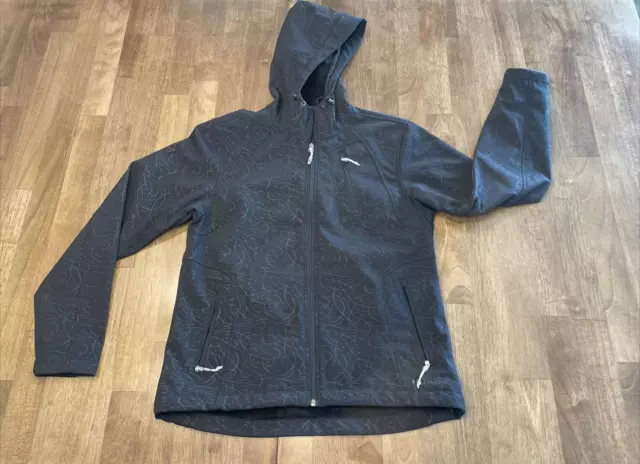 Black Diamond Double Diamond Softshell Jacket Size M Womens Full Zip EUC Swirl