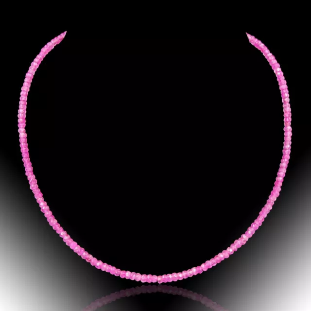 BAILYSBEADS edle designer pink Topas Halskette Kette Collier behandelt neu 025
