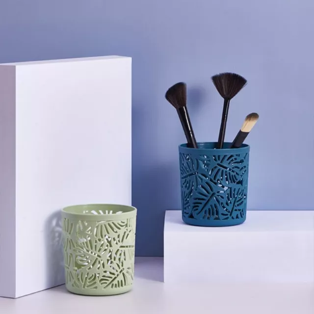 Hollow Leaves Pencil Pot Holder Brush Storage Container Stationery Pen Holder