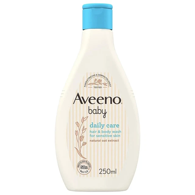 Aveeno Baby Daily Care Hair & Body Wash Sensitive Skin Natural Oat Extract 250Ml