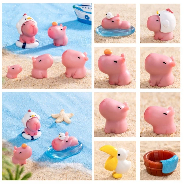 50 Stück Mini-Capybara Figuren Aus Harz – Niedliche Tiere Für Deko, Geschenke, Ca. 1,9 X 2,3 Cm