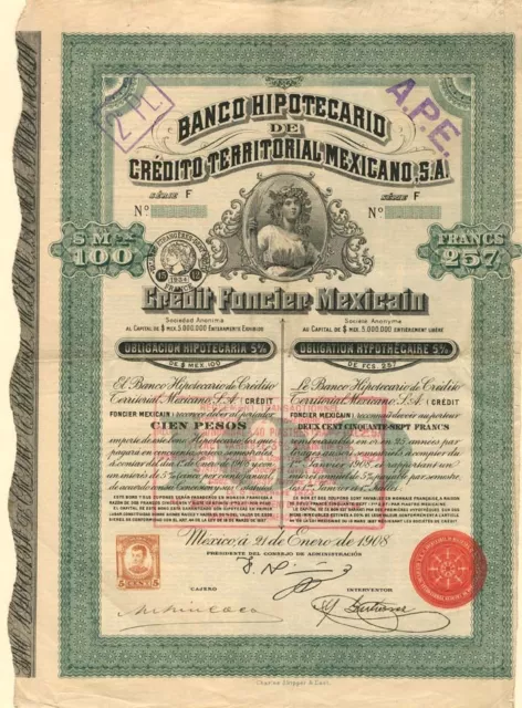 "Queen Elizabeth" Banco Hipotecario De Credito Territorial Mexicano, S.A. - Me