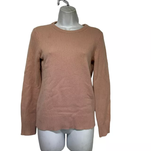 theory salomina pink back tie sweater Petite Size P