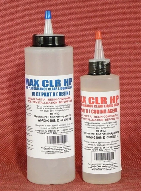 MAX CLR Food Safe Epoxy Resin Clear 4 Seal Coating Casting Bonding - Foto 3