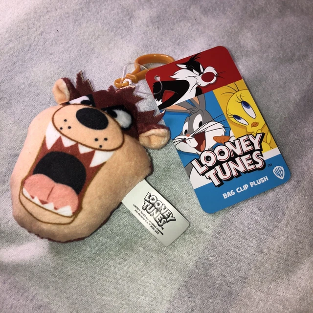 LOONEY TUNES TASMANIAN Devil Plush Keyring Rare Soft Toy Pram Charm Bag