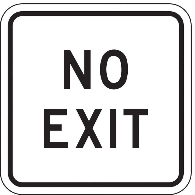 LYLE FA-022-18DA No Exit Sign For Parking Lots,18" x 18"