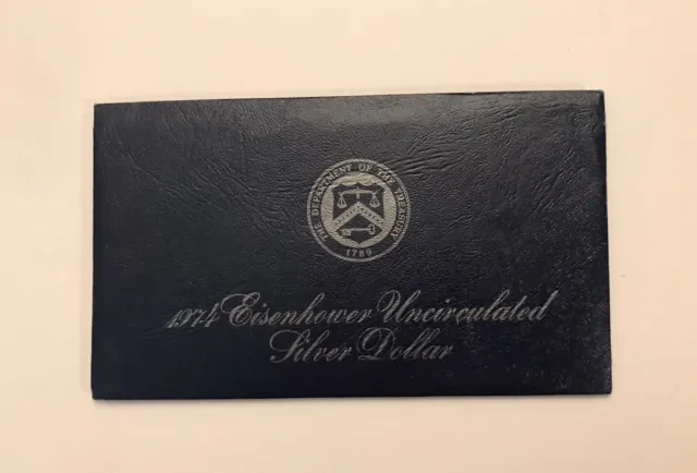 1974-S US Mint Eisenhower 40% Silver Dollar In OGP With COA. BLUE ENVELOPE