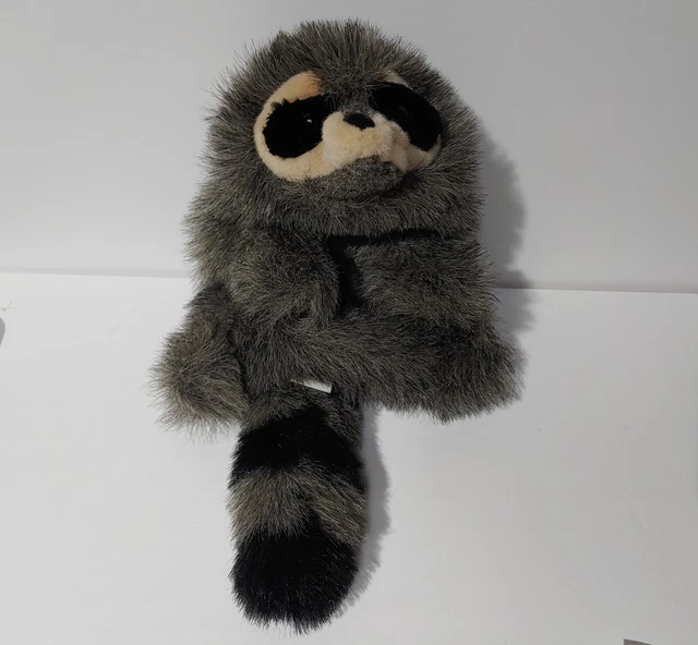 FOLKMANIS PLUSH BABY Raccoon Hand Puppet 10" - Cute Realistic Stuffed
